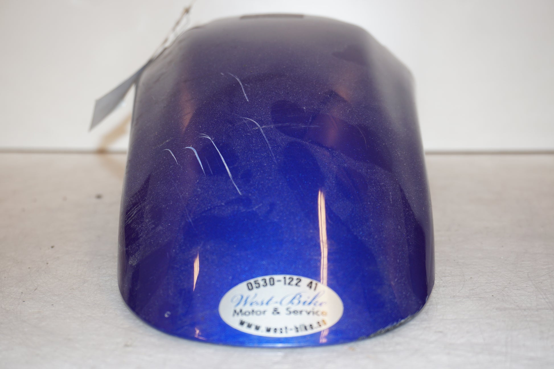 Snett uppifrån på Framskärm från en Yamaha TDM 850 -1996 motorcykel.