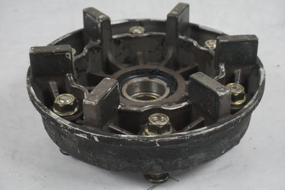 Snett uppifrån på Drevfäste från en Cagiva Raptor 1000 -2002 motorcykel.