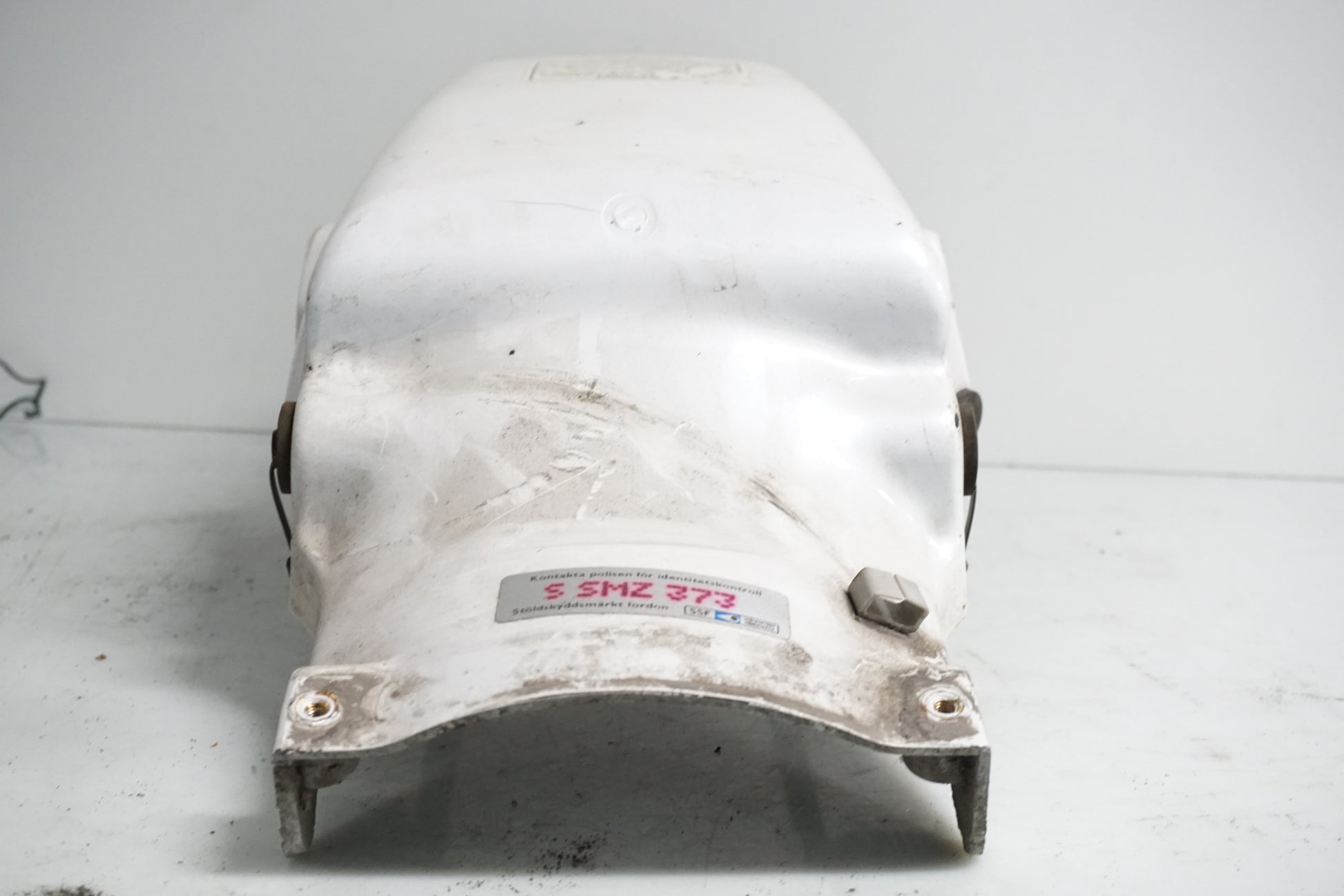 Snett uppifrån på Bakskärm från en Honda XL 600 V -1997 motorcykel.