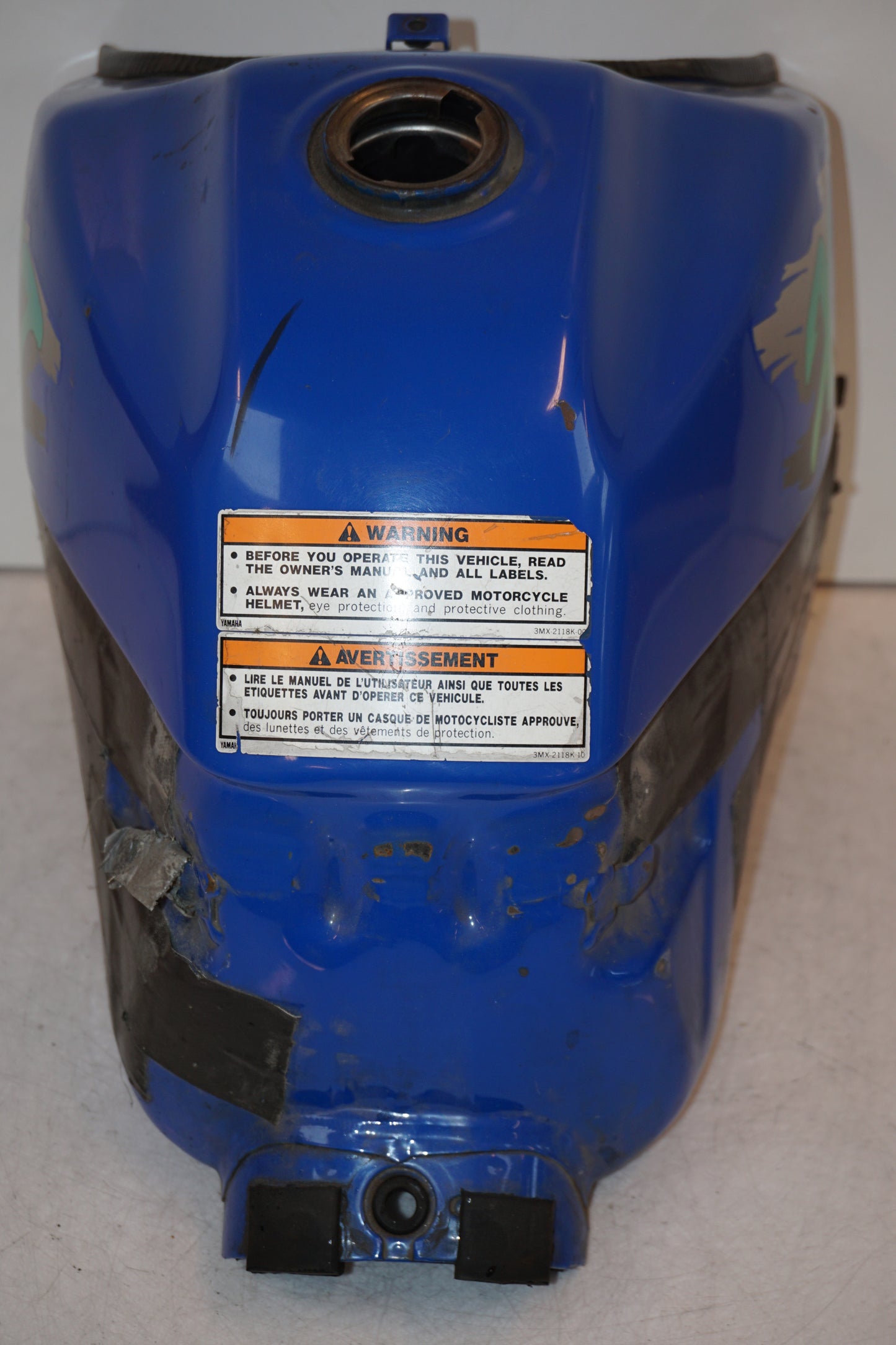 Framsidan på Bensintank från en Yamaha XT 600 -1991 motorcykel.