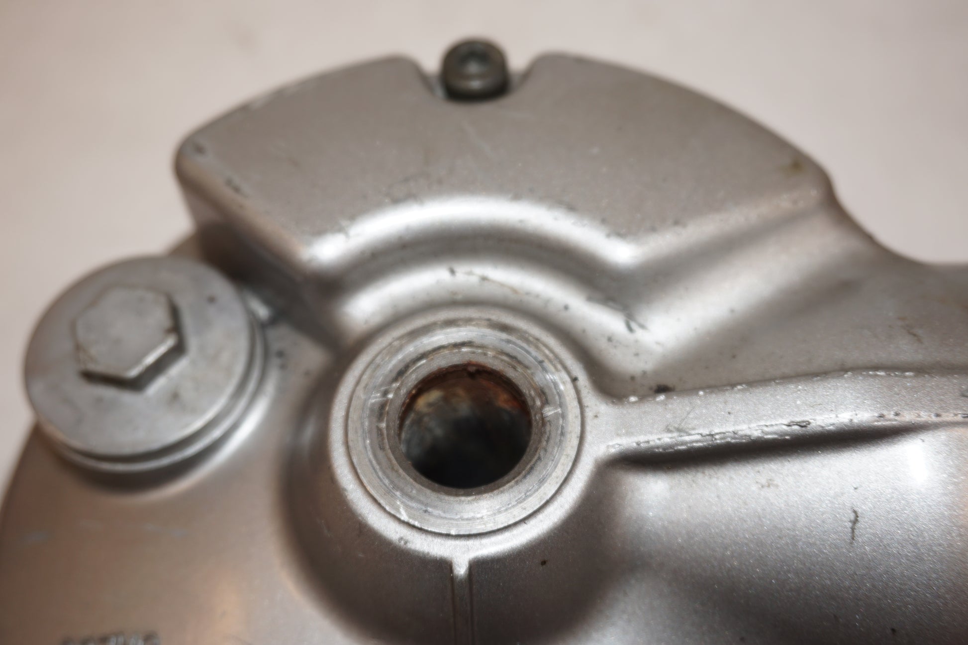 Snett uppifrån på Slutväxel från en Honda VT 1100 C -2000 motorcykel.