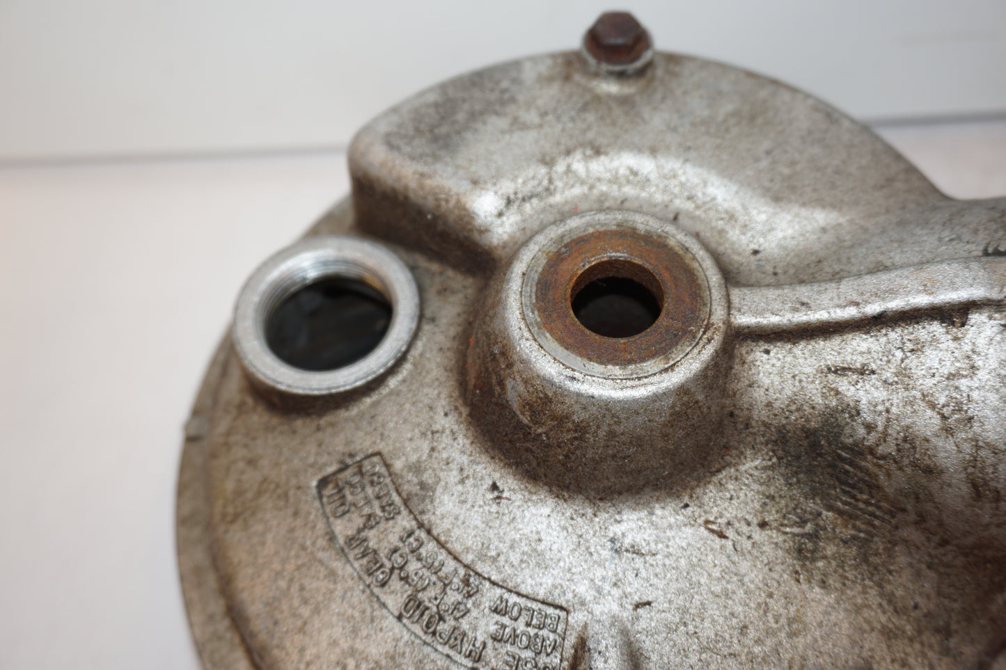 Snett nerifrån på Slutväxel från en Honda VF 750 S -1982 motorcykel.