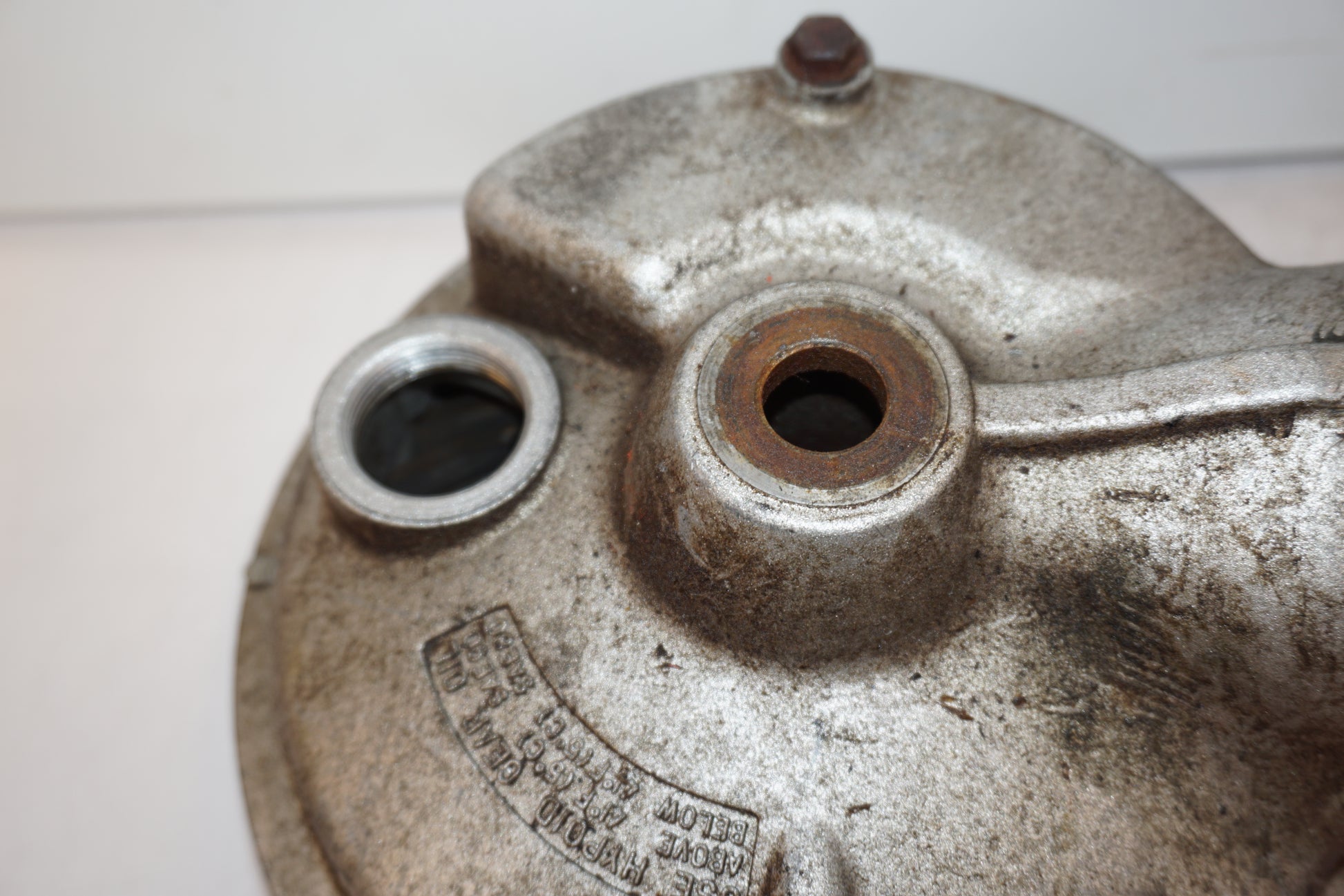 Snett nerifrån på Slutväxel från en Honda VF 750 S -1982 motorcykel.