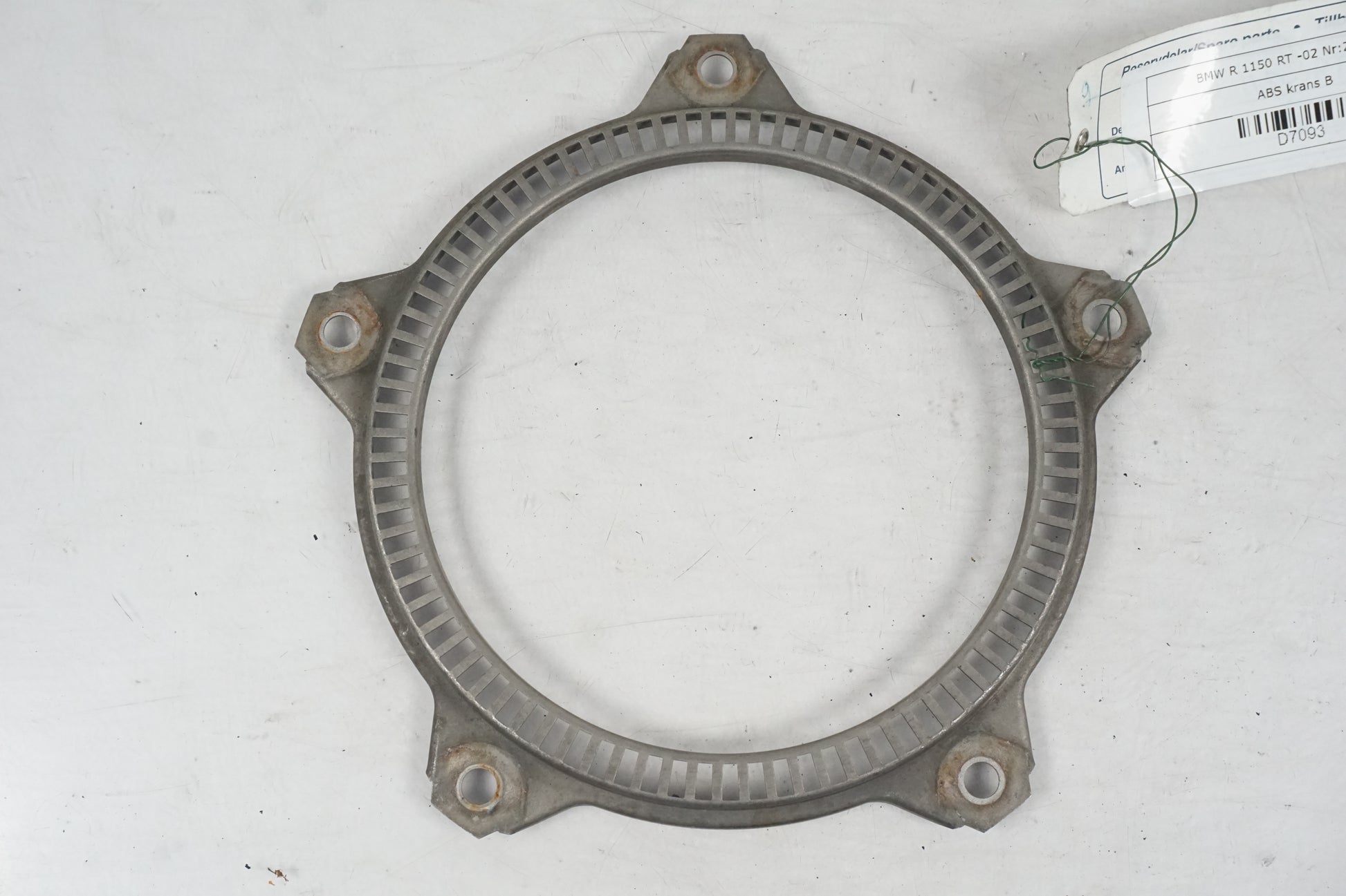 Framsidan på ABS krans från en BMW R 1150 RT -2002 motorcykel.