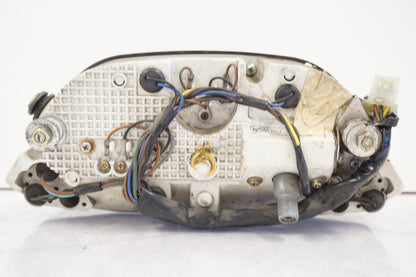 Snett nerifrån på Instrumentpanel från en Yamaha XTZ 750 -1989 motorcykel.