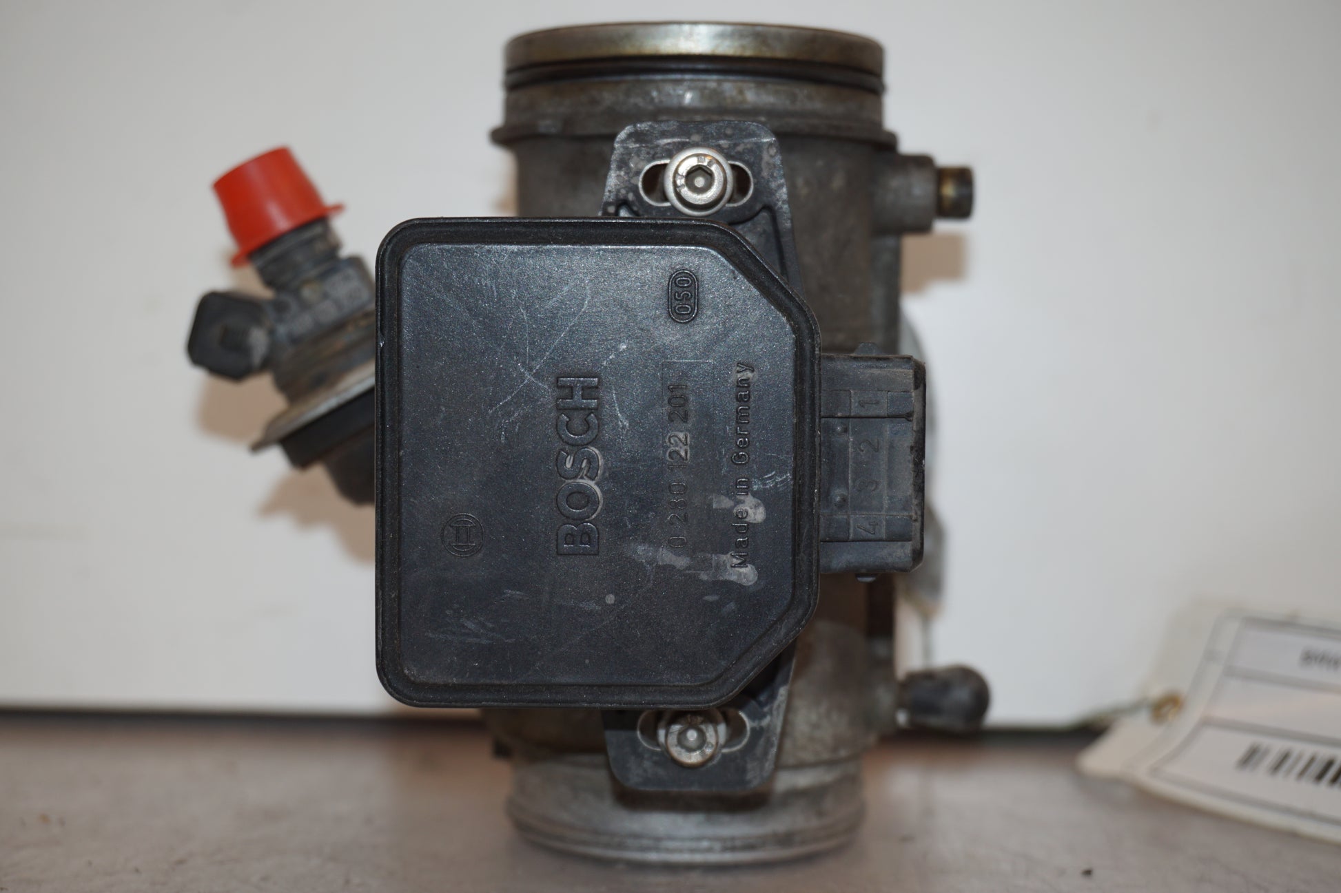 Vänster sida på Spjällhus från en BMW R 1100 RS -1997 motorcykel.