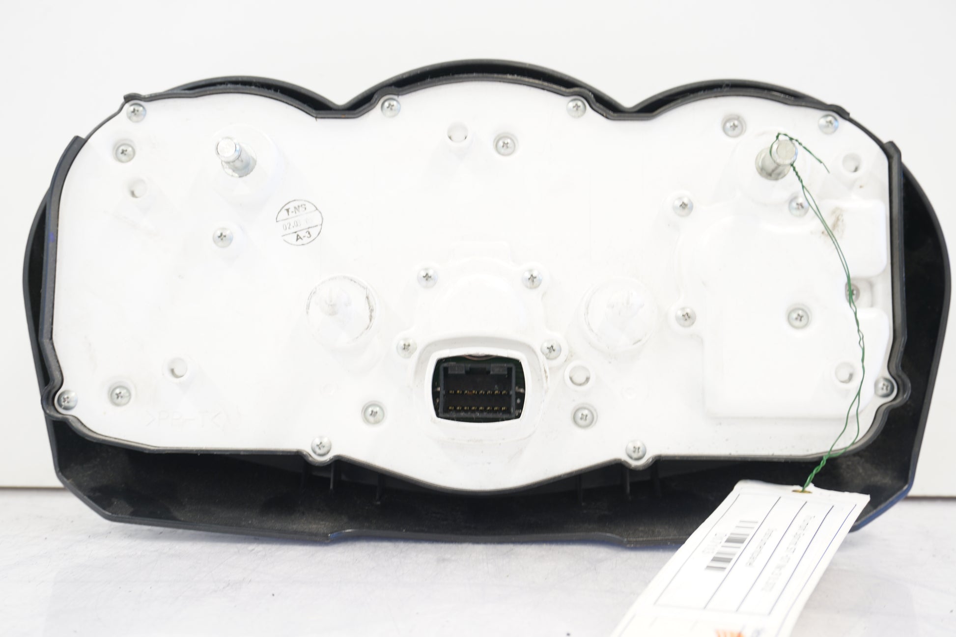 Snett nerifrån på Instrumentpanel från en Triumph Sprint ST -2007 motorcykel.