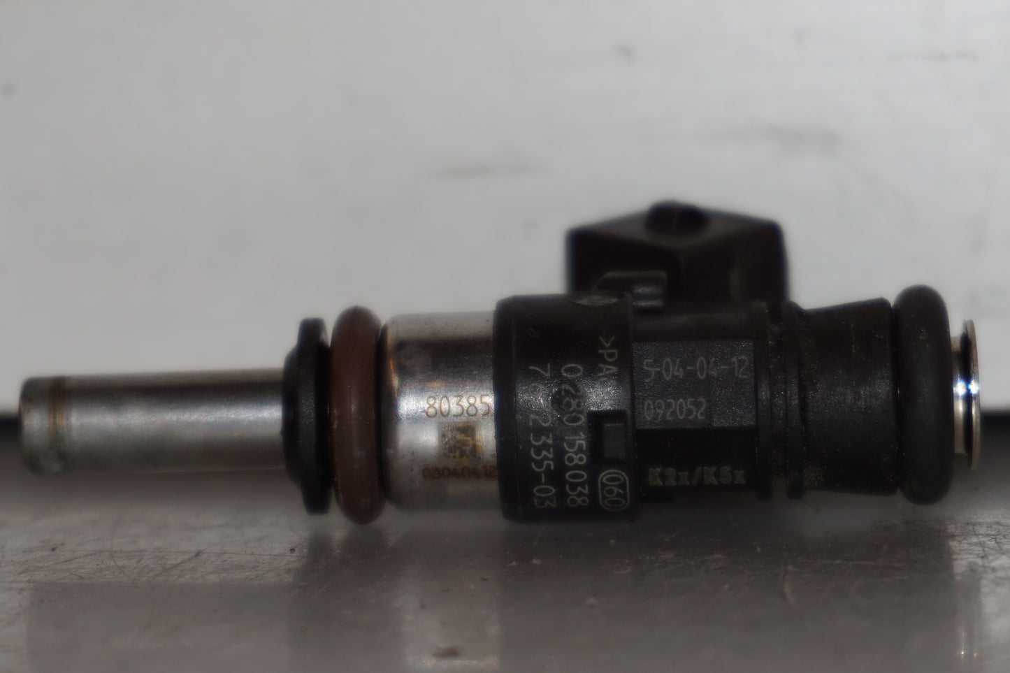 Höger sida på Spridare från en BMW R 1200 GSA -2012 motorcykel.