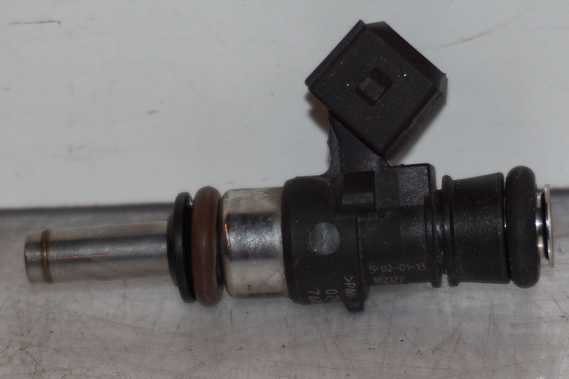 Snett uppifrån på Spridare från en BMW R 1200 RT -2013 motorcykel.