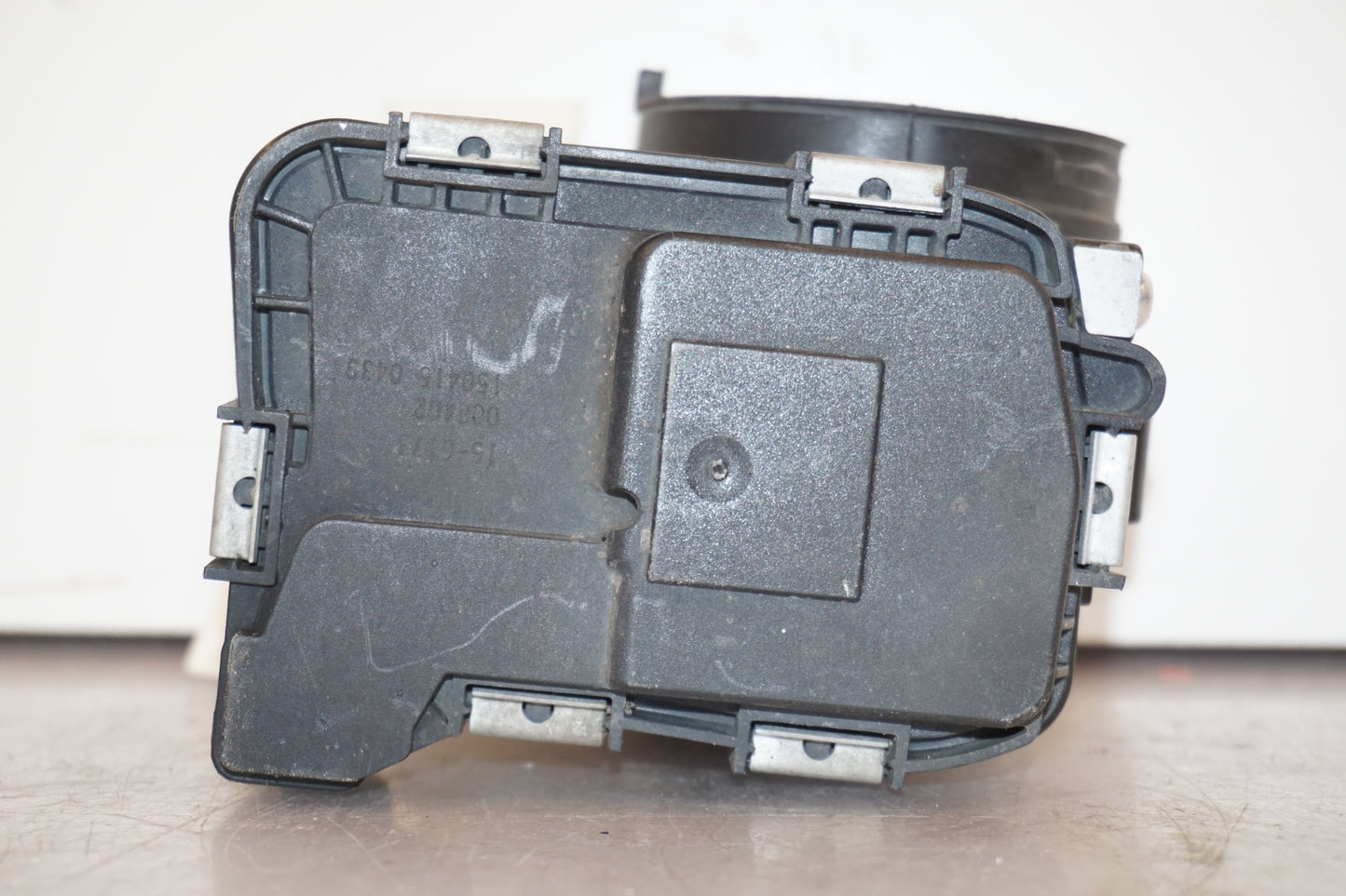 Snett uppifrån på Spjällhus från en BMW R 1200 RS -2015 motorcykel.