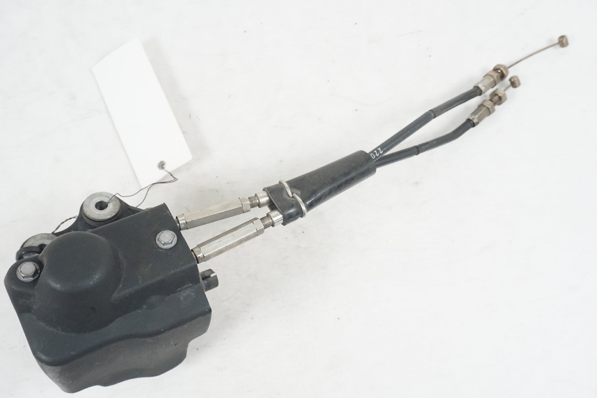 Baksidan på Avgasspjällmotor från en Triumph Daytona 675 -2012 motorcykel.