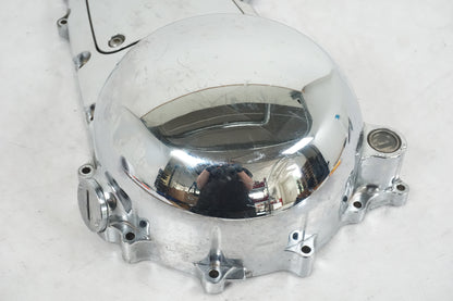 Snett uppifrån på Transmissionskåpa från en Kawasaki VN 1600 Mean Streak -2004 motorcykel.