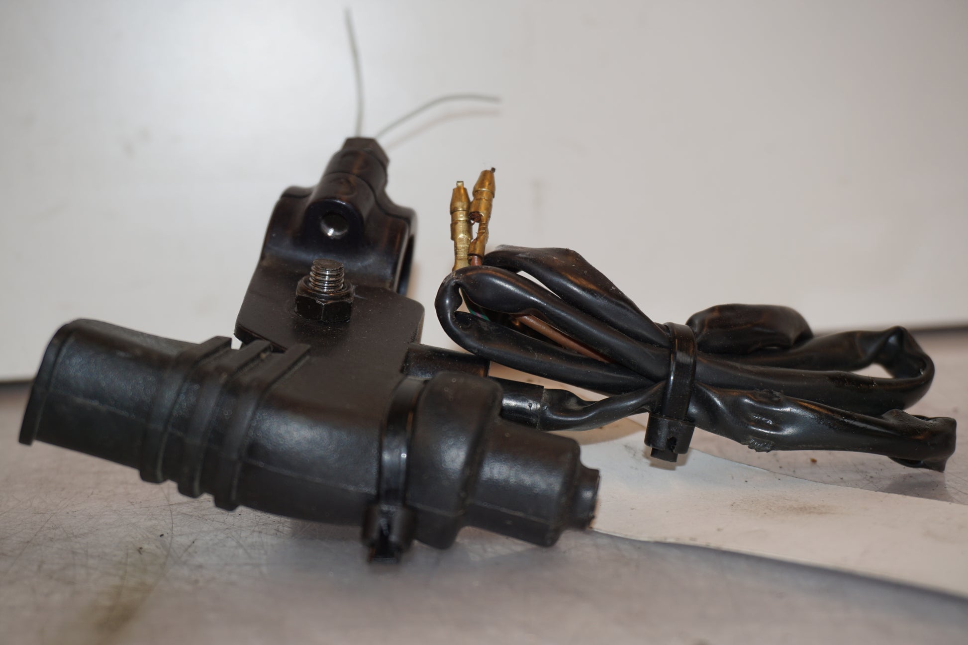 Snett uppifrån på Kopplingsklo från en Hyosung GT 650 -2006 motorcykel.