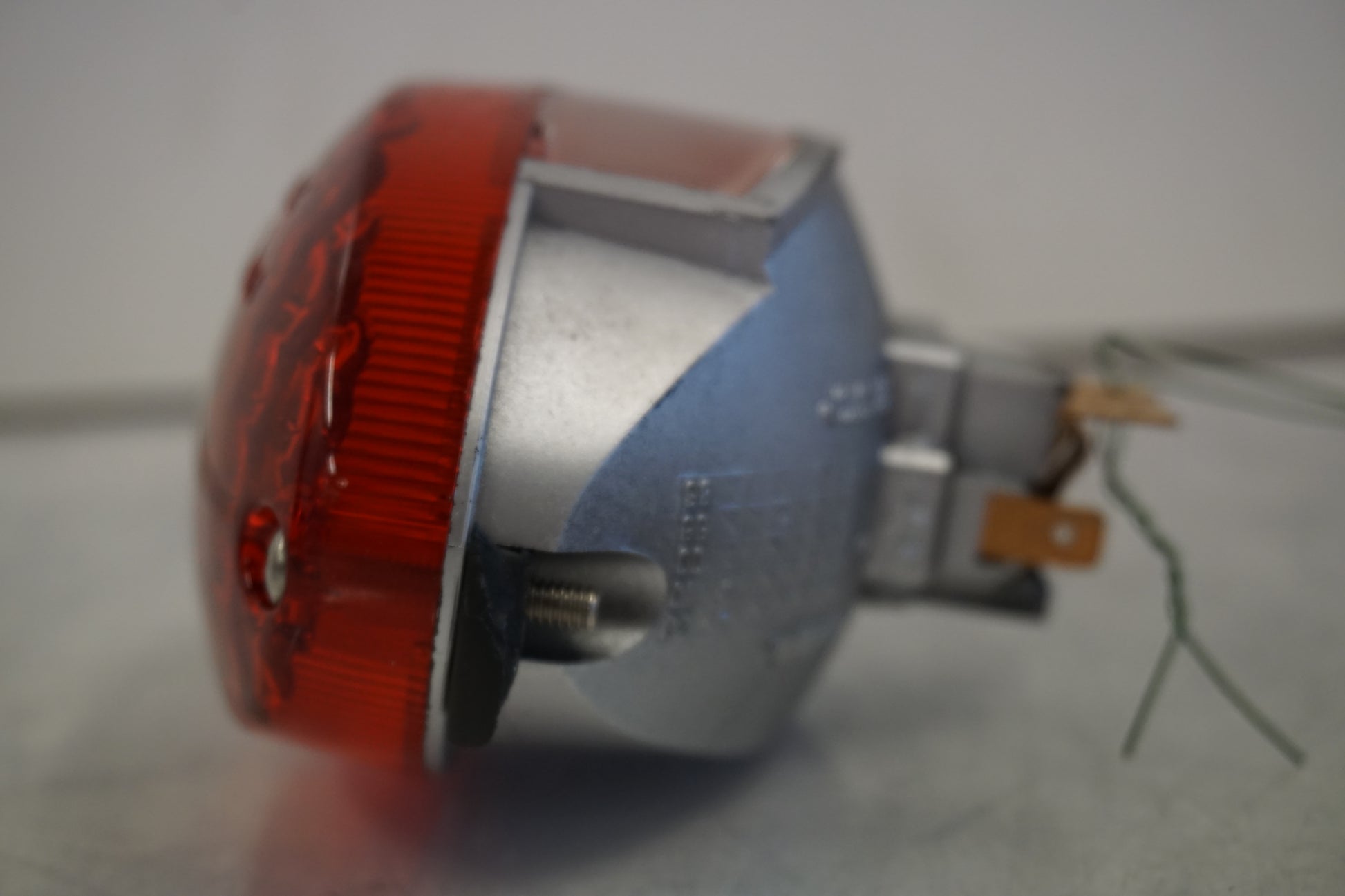 Baksidan på Baklampa från en Buell 1125 CR -2009 motorcykel.