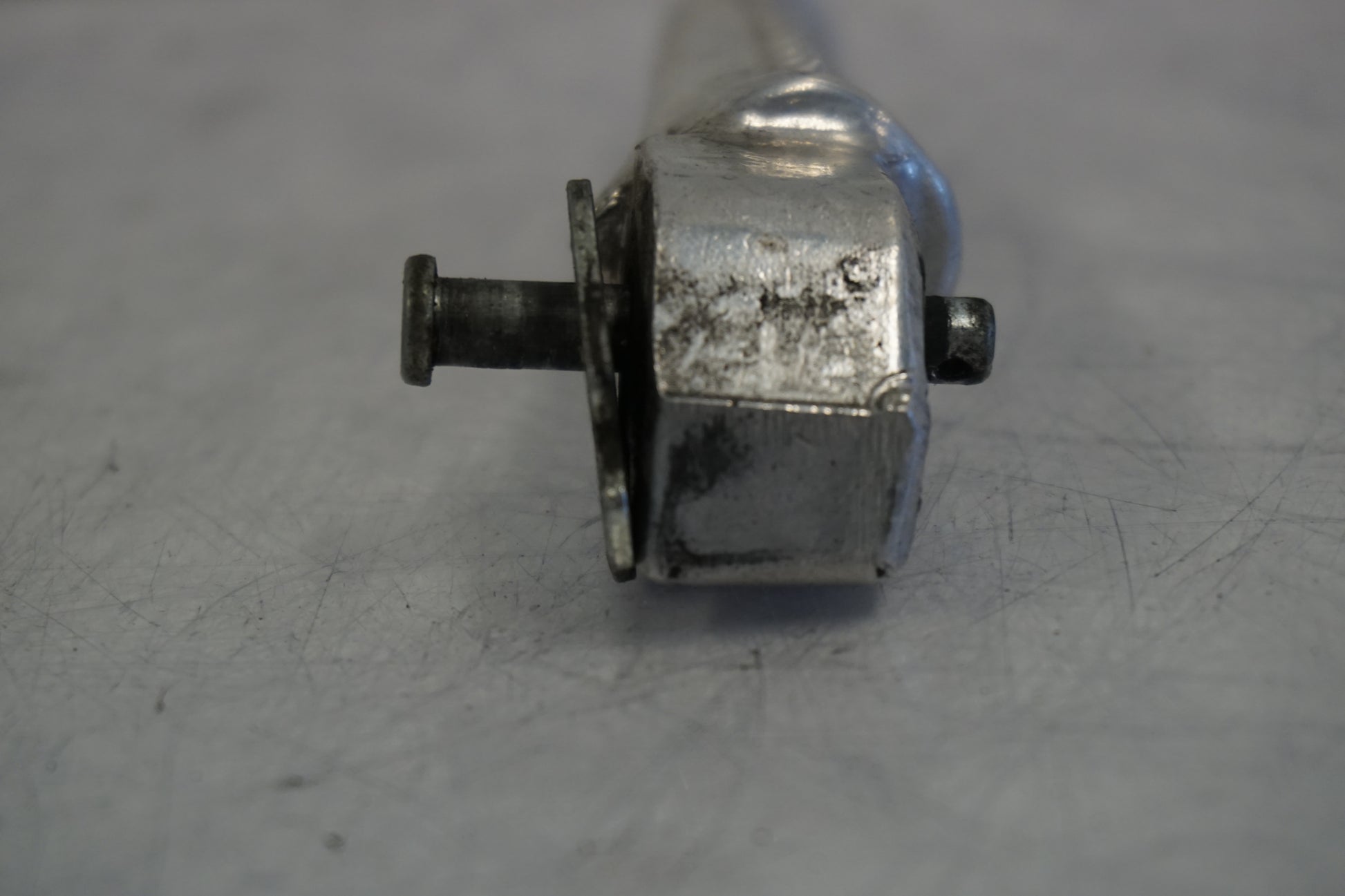 Snett uppifrån på Fotpinne från en Honda CBR 600 RR -2003 motorcykel.