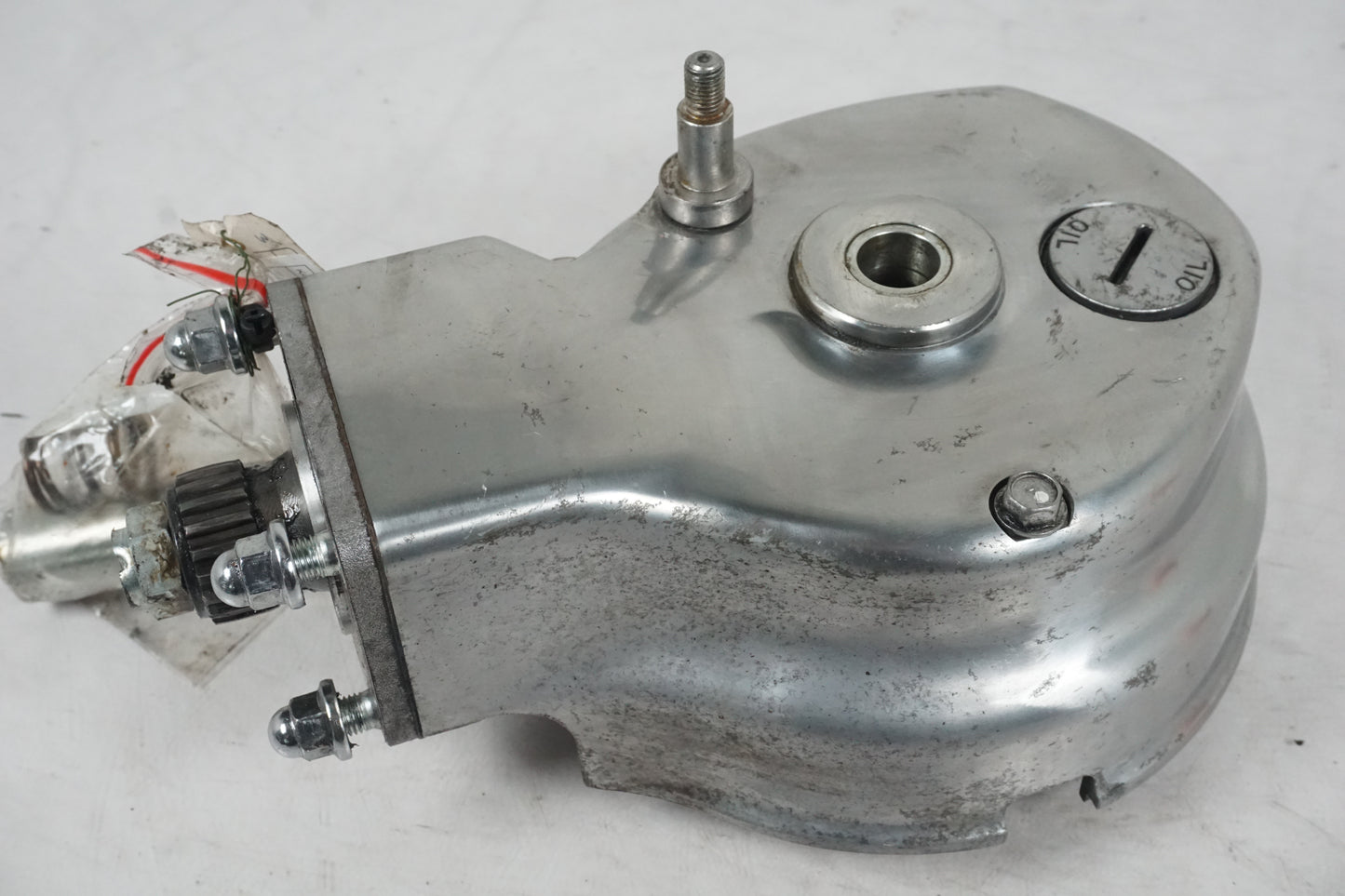 Snett nerifrån på Slutväxel från en Kawasaki VN 1500 Mean Streak -2003 motorcykel.