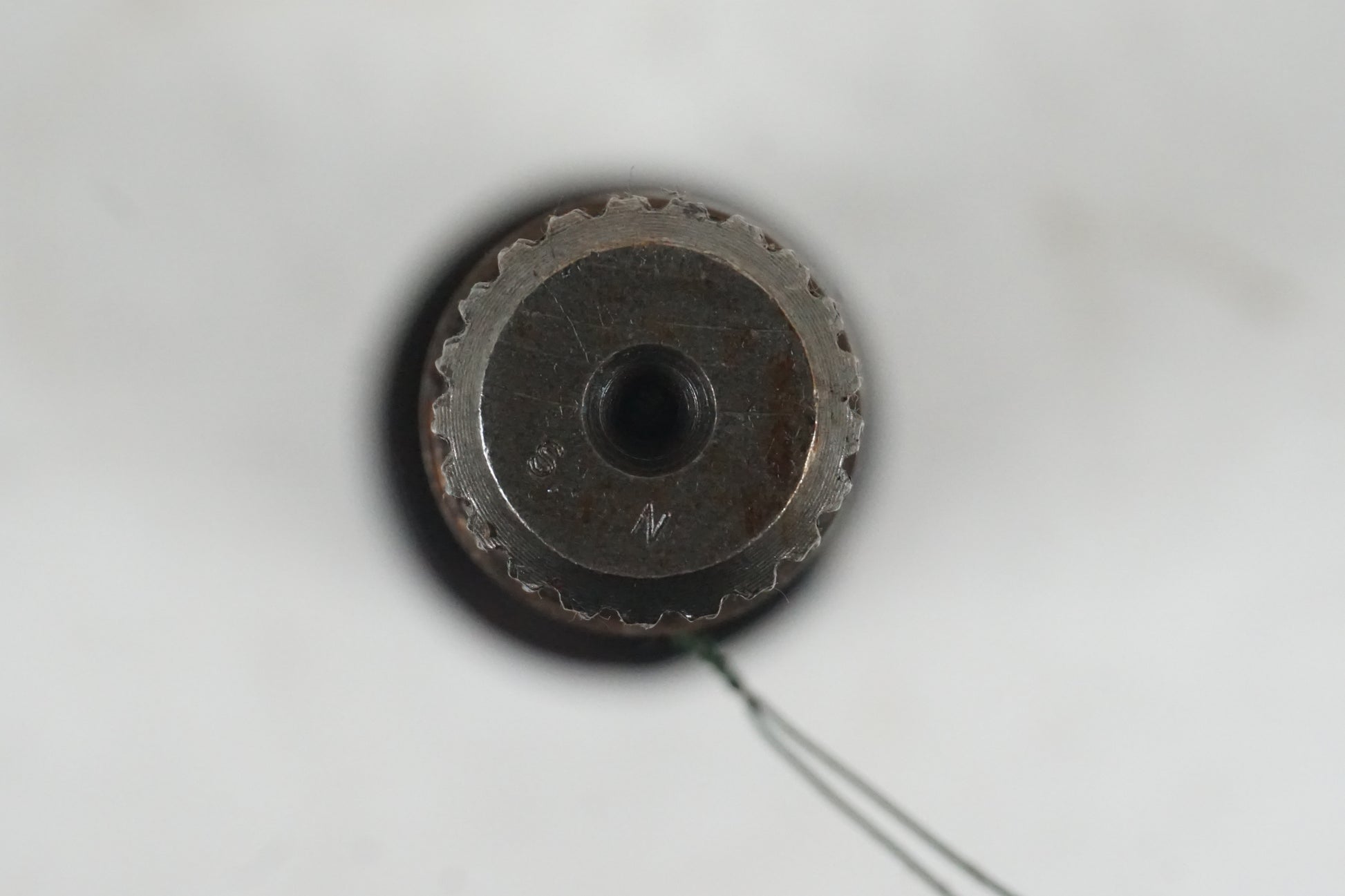 Snett uppifrån på Kardanaxel från en Honda VF 750 S -1982 motorcykel.