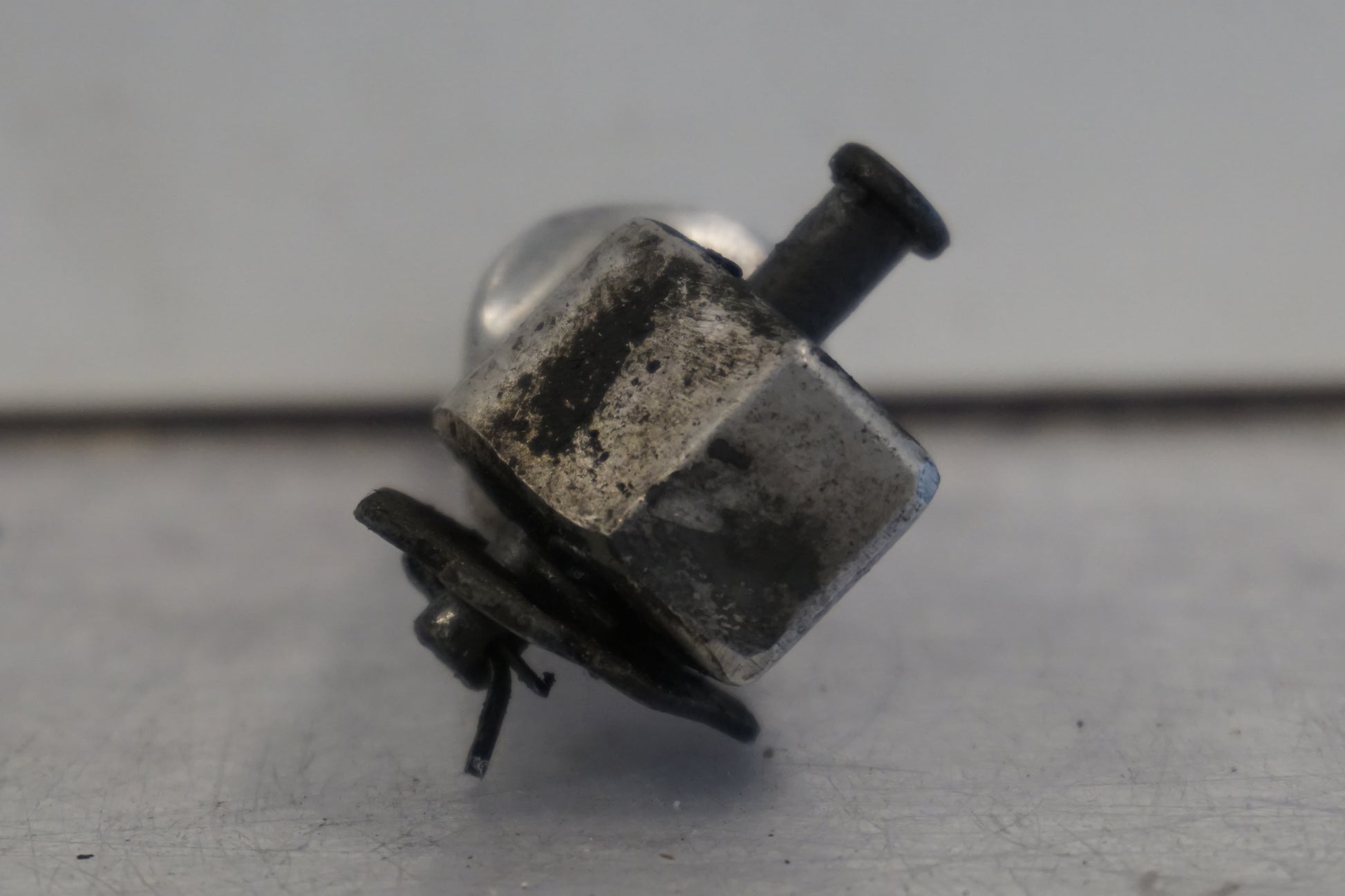 Snett uppifrån på Fotpinne från en Honda CBR 600 -1998 motorcykel.