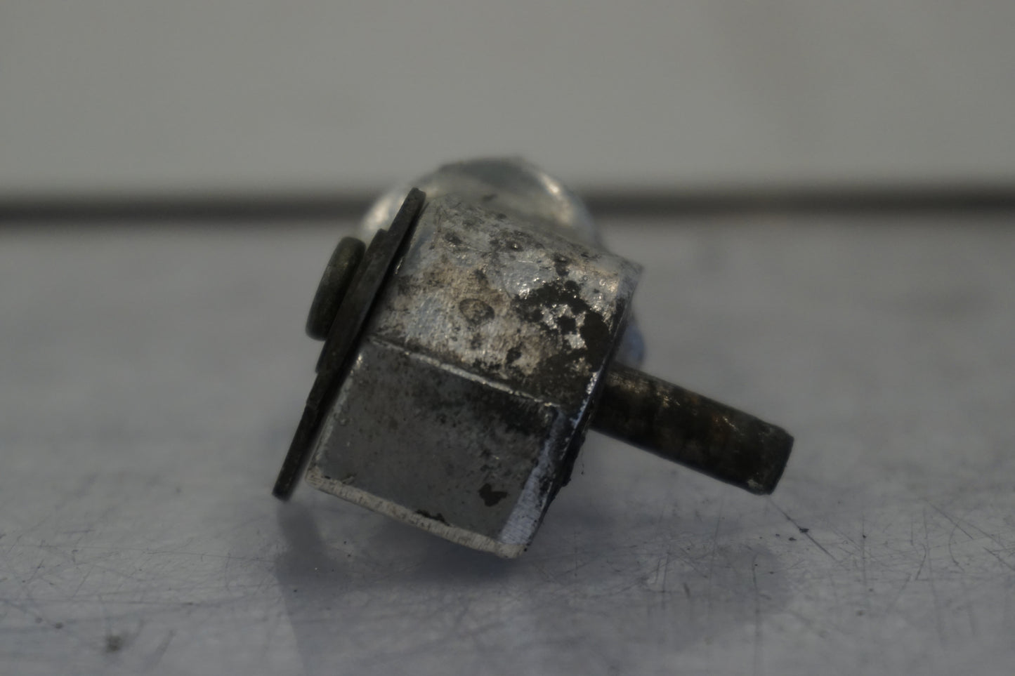 Snett uppifrån på Fotpinne från en Honda CBR 600 -1993 motorcykel.