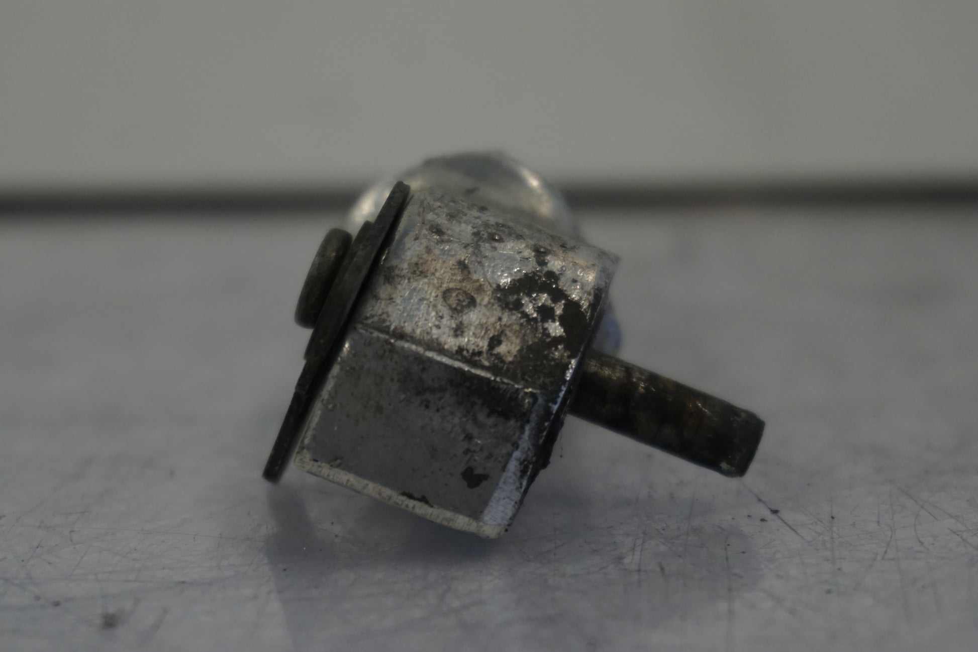 Snett uppifrån på Fotpinne från en Honda CBR 600 -1993 motorcykel.