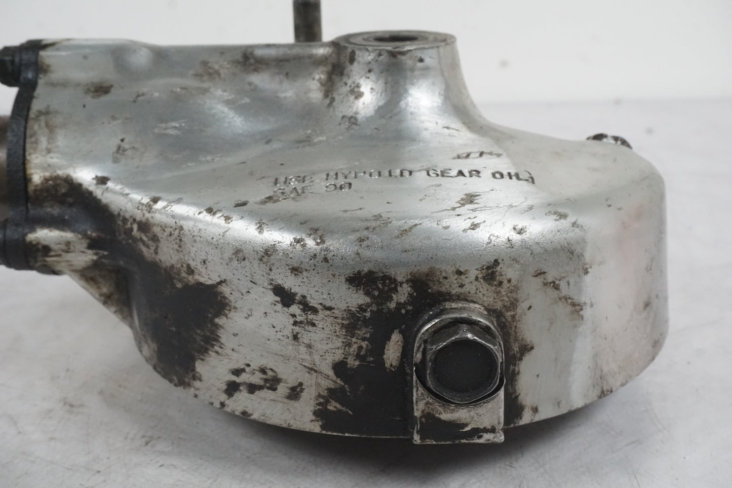 Snett uppifrån på Slutväxel från en Suzuki GS 1000 -1983 motorcykel.