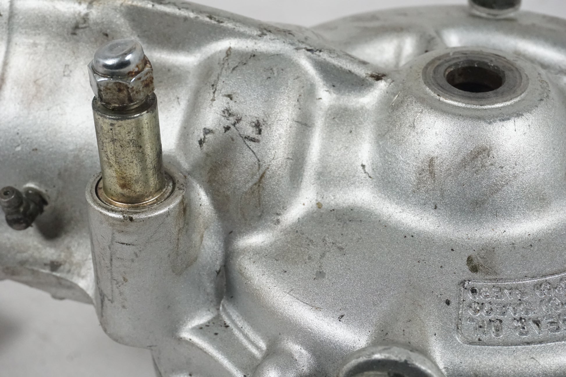 Snett nerifrån på Slutväxel från en Honda CX 500 -1982 motorcykel.