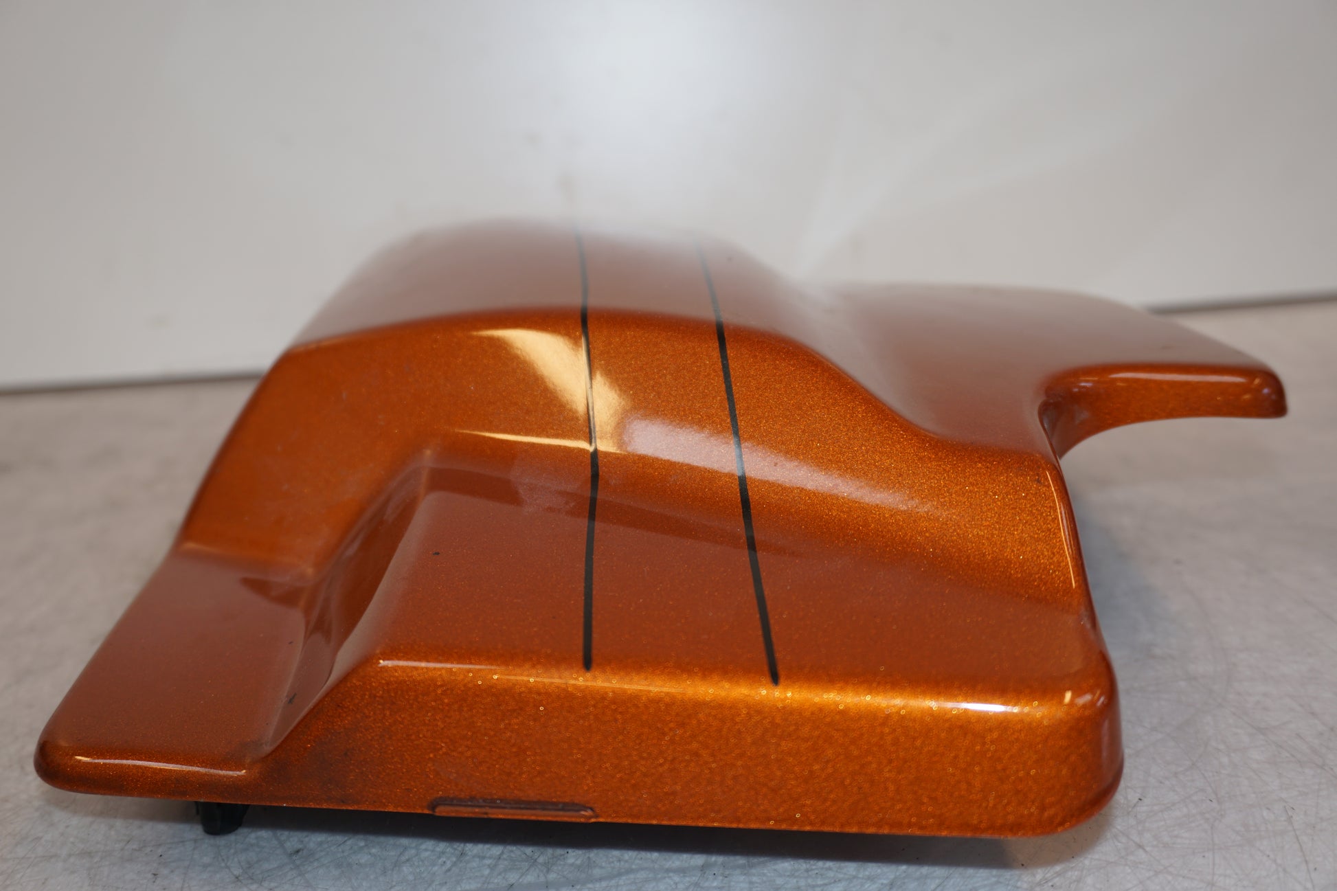 Snett uppifrån på Sidopanel från en H-D Street Glide FLHX -2015 motorcykel.