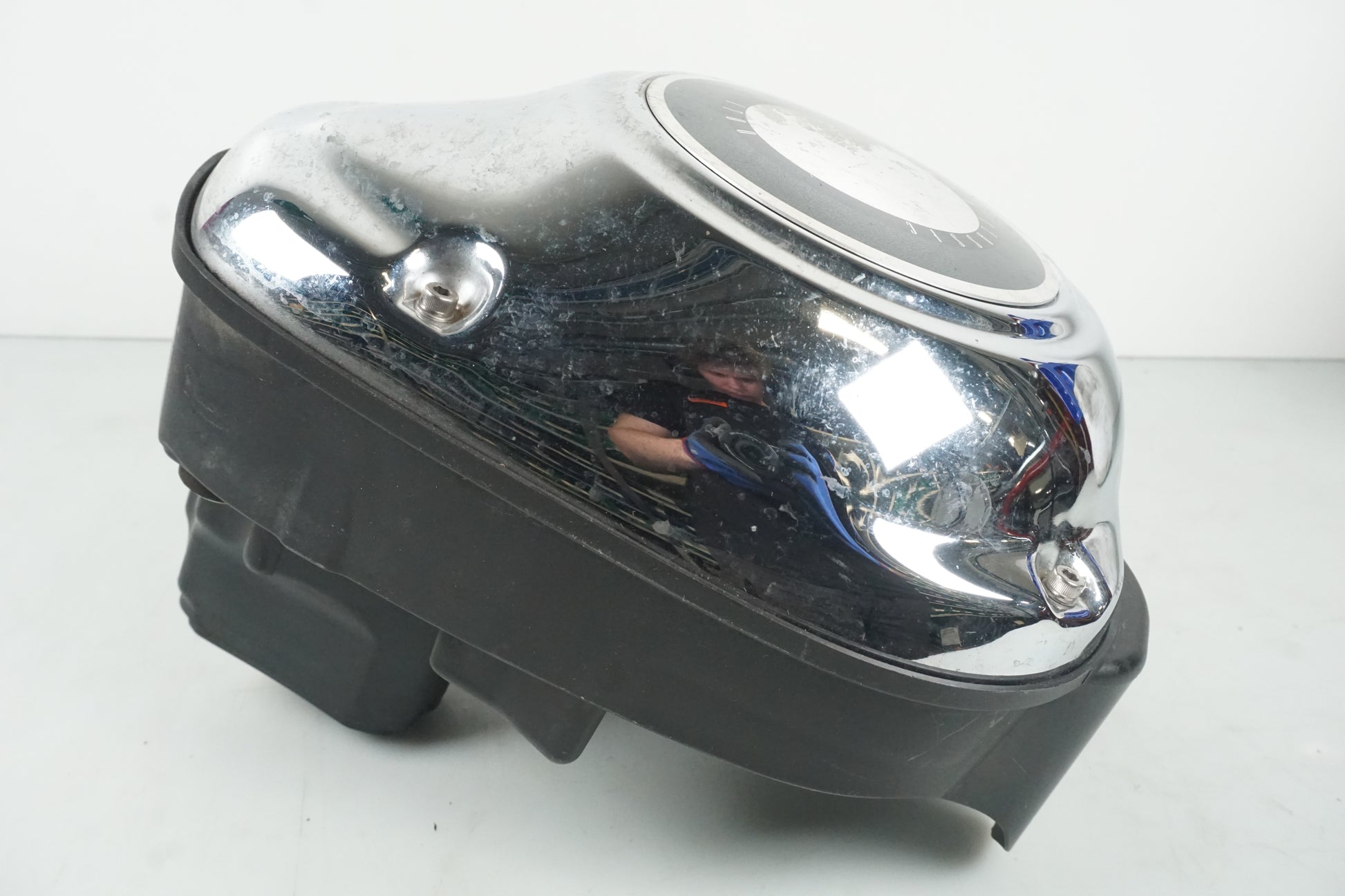 Snett uppifrån på Luftburk från en Kawasaki VN 1700 Classic Tourer -2009 motorcykel.