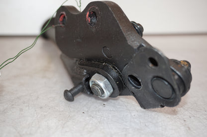 Snett nerifrån på Sidostöd från en Kawasaki Z 1000 -2014 motorcykel.