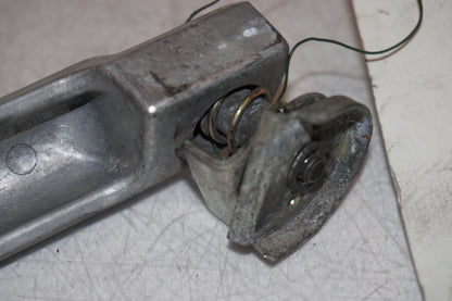 Snett uppifrån på Fotpinne från en Kawasaki ZX-7R -1996 motorcykel.