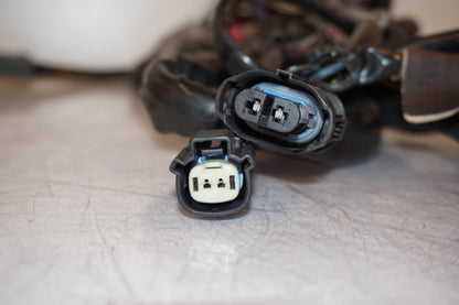 Snett uppifrån på Kablage från en H-D Street Glide FLHX -2015 motorcykel.