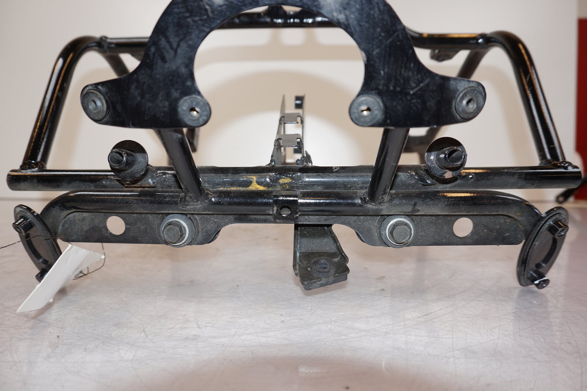 Snett uppifrån på Toppkåpstag från en Kawasaki ZR-X 1200 S -2001 motorcykel.