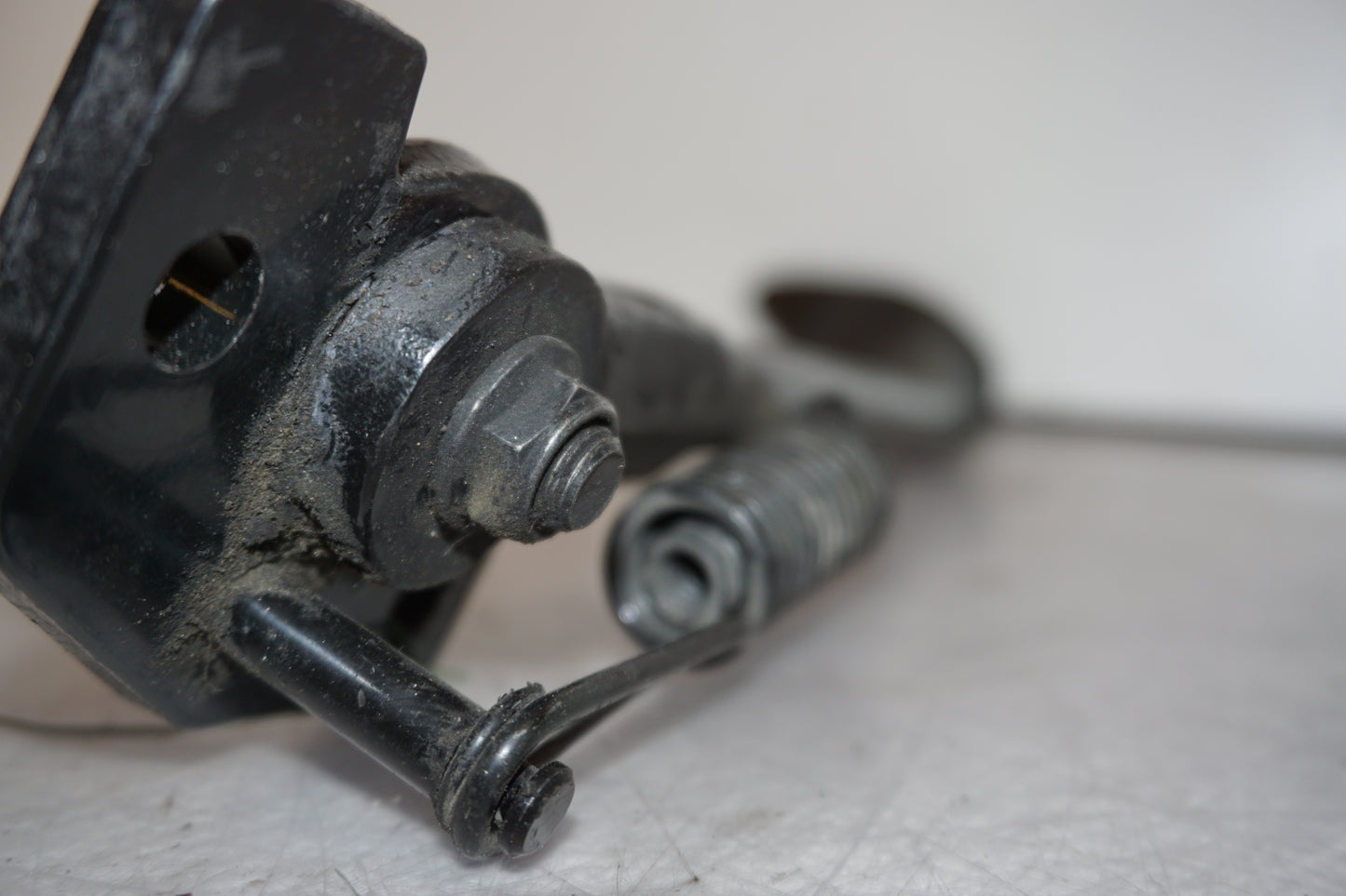 Snett uppifrån på Sidostöd från en Honda VT 750 -2008 motorcykel.