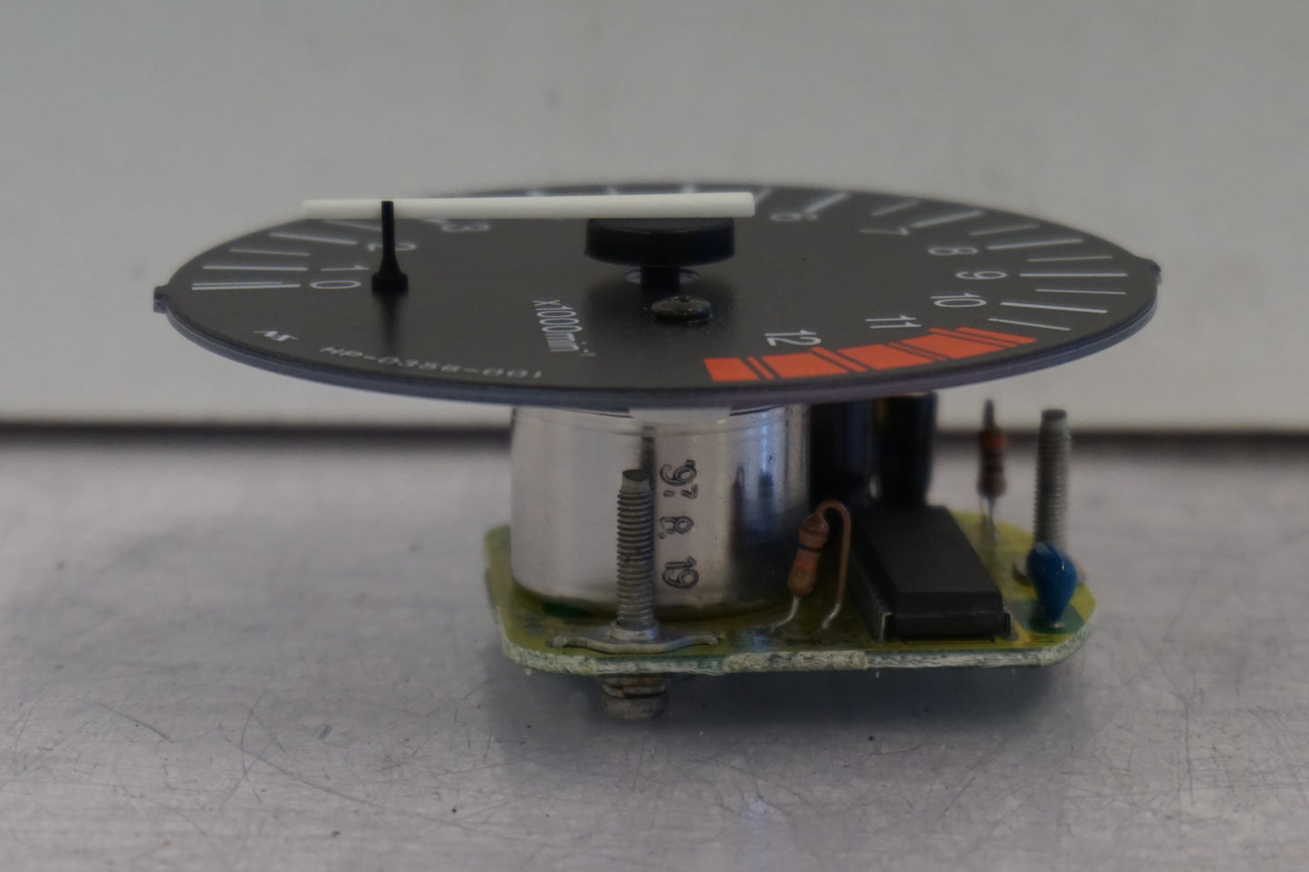 Snett uppifrån på Varvräknare från en Honda CBR 1100 XX -1998 motorcykel.