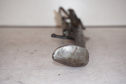 Snett uppifrån på Sidostöd från en Kawasaki ZXR 400 -1992 motorcykel.