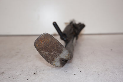 Snett uppifrån på Sidostöd från en Yamaha FZ1-SA -2008 motorcykel.