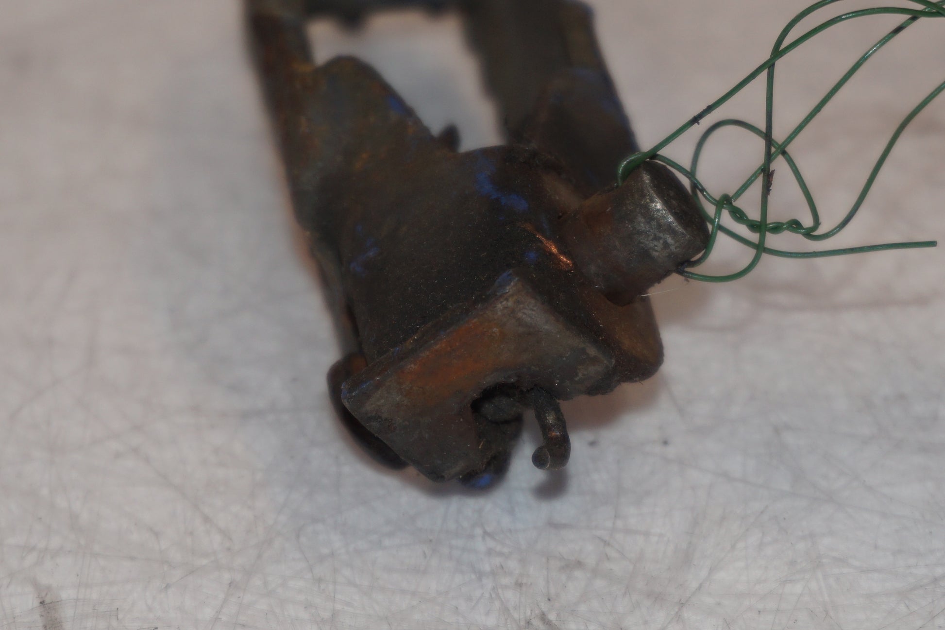 Snett uppifrån på Fotpinne från en Suzuki DR 750 S -1988 motorcykel.