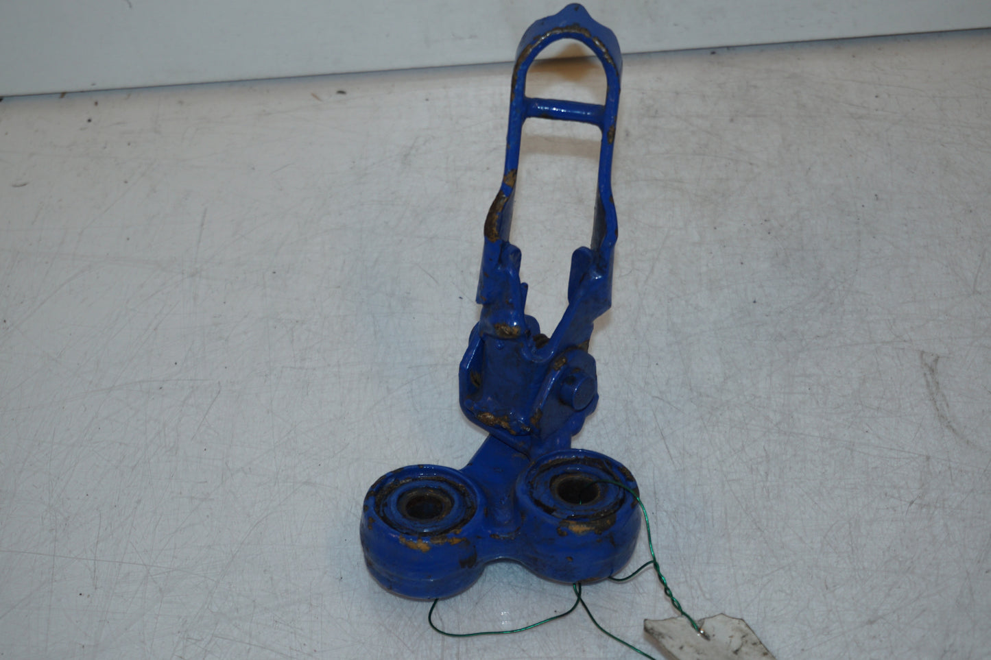 Snett uppifrån på Fotpinne från en Suzuki DR 750 S -1988 motorcykel.