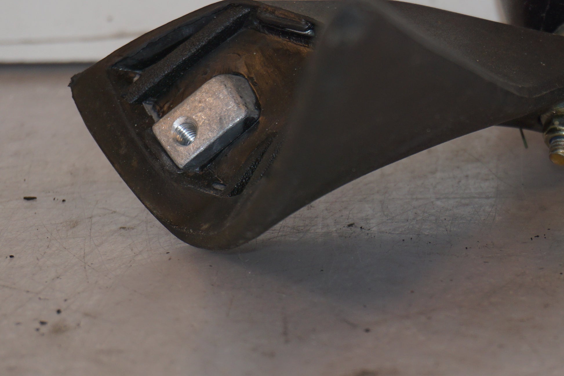 Höger sida på Backspegel från en BMW R 100 RT -1982 motorcykel.