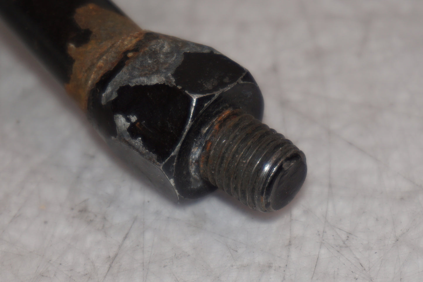 Snett nerifrån på Backspegel från en Kawasaki KLE 500 -1991 motorcykel.