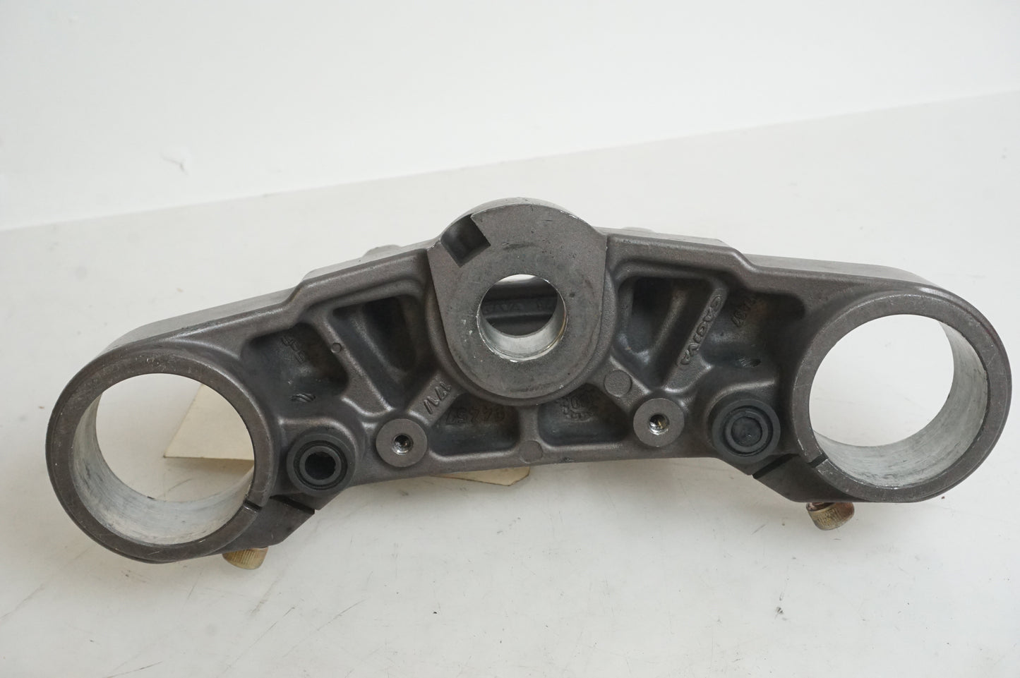 Vänster sida på Gaffelkrona från en Cagiva Raptor 1000 -2002 motorcykel.