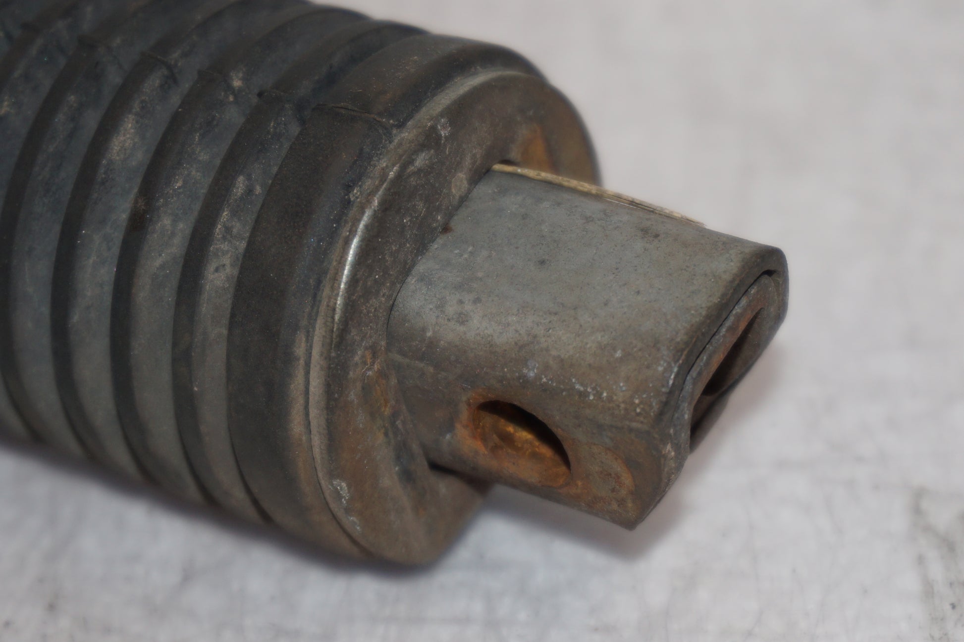 Snett uppifrån på Fotpinne från en Honda XL 600 V -1989 motorcykel.