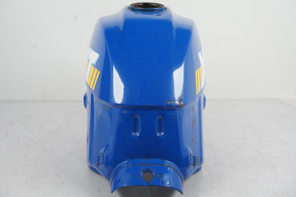 Snett uppifrån på Bensintank från en Yamaha XT 600 -1989 motorcykel.