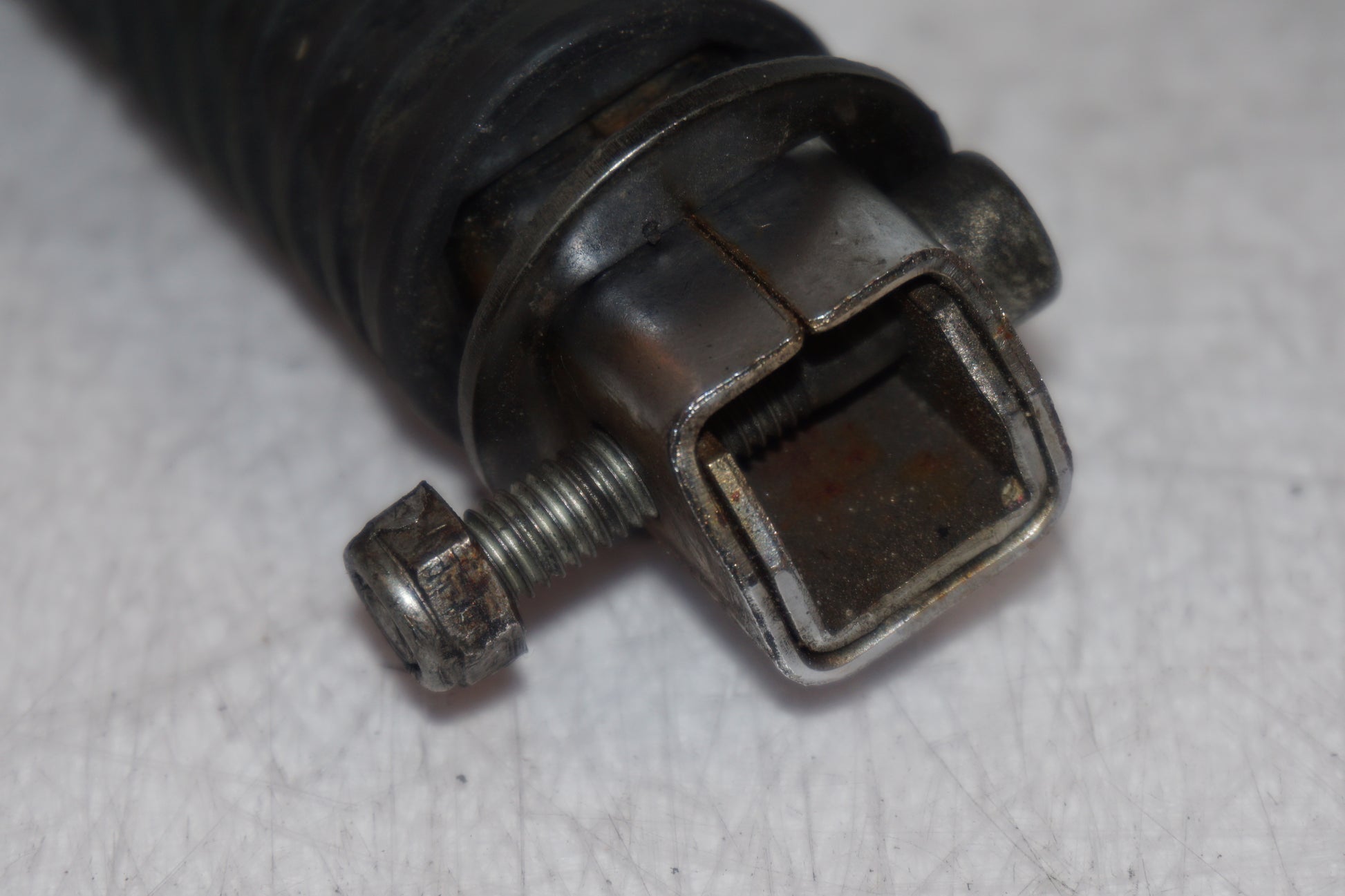 Snett uppifrån på Fotpinne från en Honda VT 600 C -1994 motorcykel.