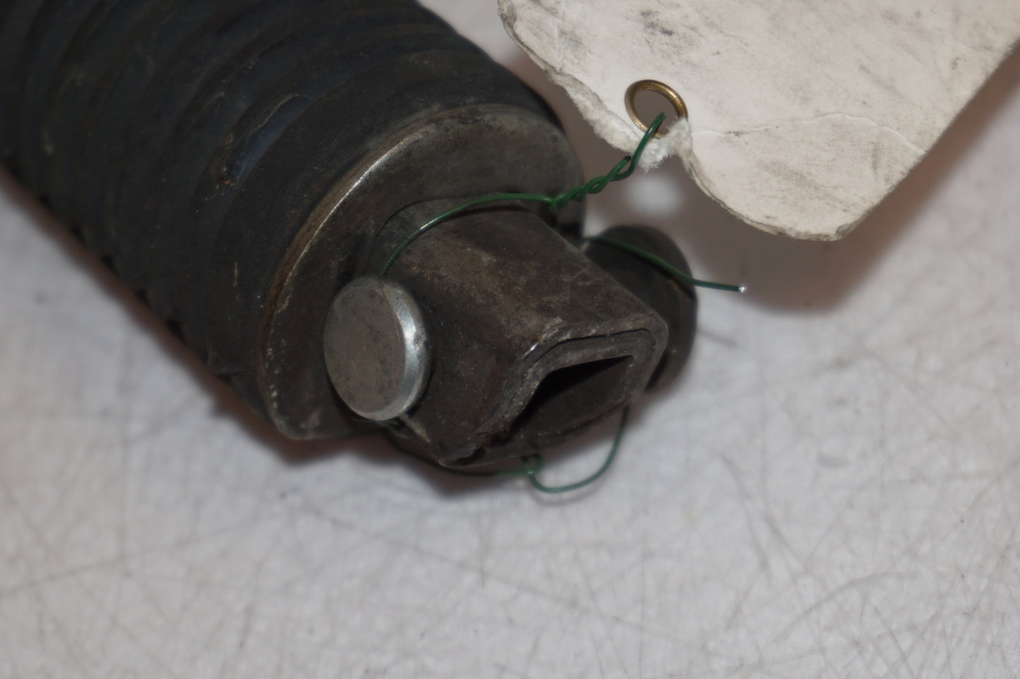 Snett uppifrån på Fotpinne från en Honda XL 600 V -1995 motorcykel.