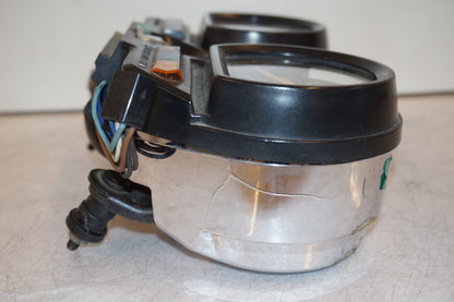 Snett uppifrån på Instrumentpanel från en Yamaha XV 400 -1983 motorcykel.