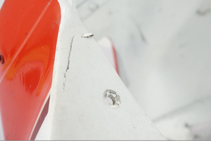 Snett uppifrån på Toppkåpa från en Suzuki GSX 550 EF -1985 motorcykel.