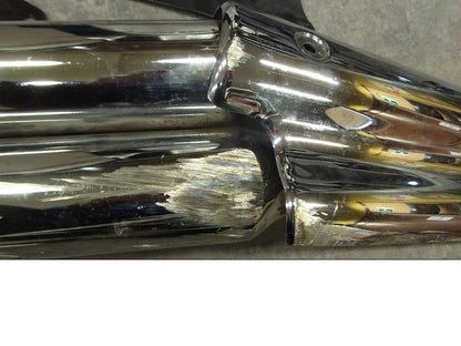 Baksidan på Ljuddämpare Sport från en Triumph Rocket III -2007 motorcykel.