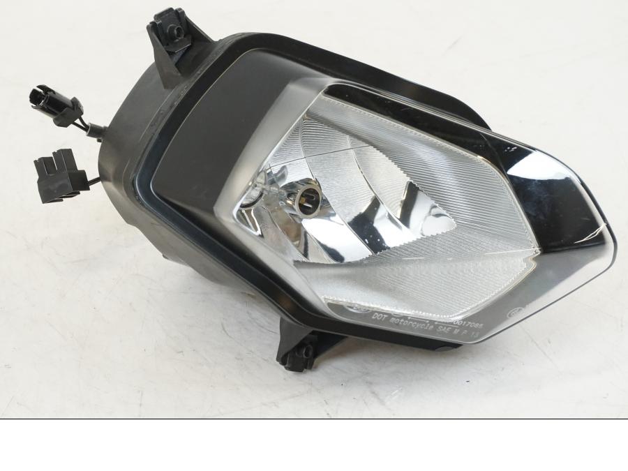 Framsidan på Strålkastare från en BMW S 1000 R -2013 motorcykel.