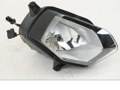 Framsidan på Strålkastare från en BMW S 1000 R -2013 motorcykel.